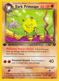 Dark Primeape, Team Rocket #43, Pokémon TCG card
