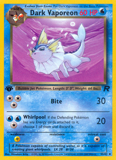 Dark Vaporeon, Team Rocket #45, Pokémon TCG card