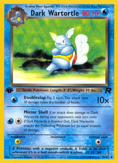 Dark Wartortle, Team Rocket #46, Pokémon TCG card
