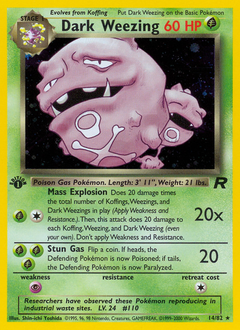 Dark Weezing, Team Rocket #14, Pokémon TCG card