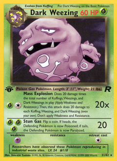 Dark Weezing, Team Rocket #31, Pokémon TCG card