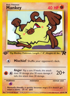Mankey, Team Rocket #61, Pokémon TCG card