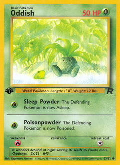 Oddish, Team Rocket #63, Pokémon TCG card
