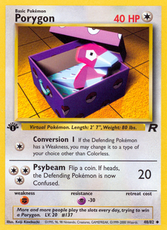 Porygon, Team Rocket #48, Pokémon TCG card