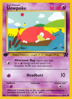 Slowpoke, Team Rocket #67, Pokémon TCG card