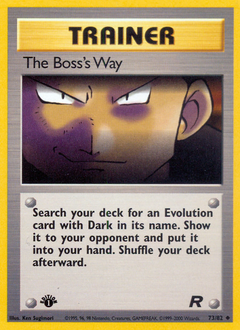 The Boss's Way, Team Rocket #73, Pokémon TCG card