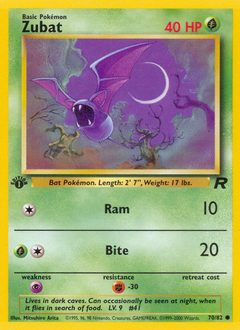 Zubat, Team Rocket #70, Pokémon TCG card