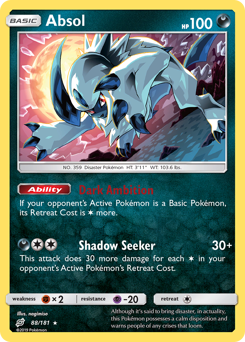 Absol, Team Up #88, Pokémon TCG card