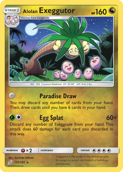 Alolan Exeggutor, Team Up #115, Pokémon TCG card