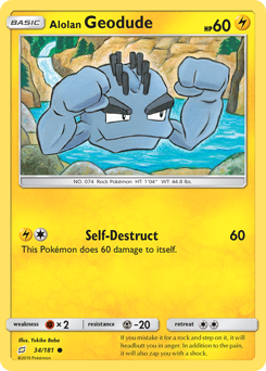 Alolan Geodude, Team Up #34, Pokémon TCG card