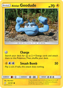 Alolan Geodude, Team Up #35, Pokémon TCG card