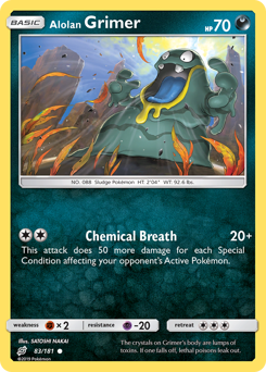 Alolan Grimer, Team Up #83, Pokémon TCG card
