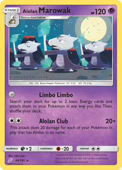 Alolan Marowak, Team Up #64, Pokémon TCG card