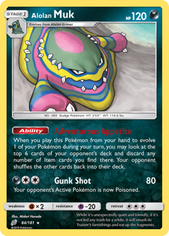 Alolan Muk, Team Up #84, Pokémon TCG card