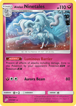 Alolan Ninetales, Team Up #111, Pokémon TCG card