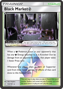 Black Market ◇, Team Up #134, Pokémon TCG card