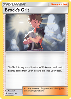 Brock's Grit, Team Up #135, Pokémon TCG card