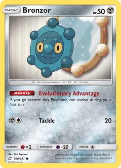 Bronzor, Team Up #100, Pokémon TCG card
