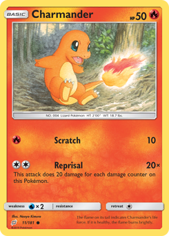 Charmander, Team Up #11, Pokémon TCG card