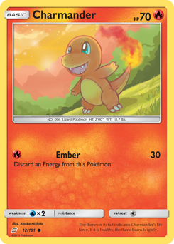 Charmander, Team Up #12, Pokémon TCG card