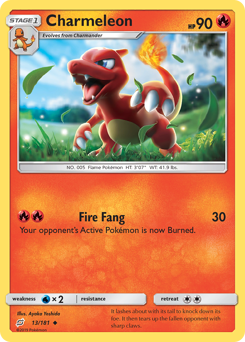 Charmeleon, Team Up #13, Pokémon TCG card
