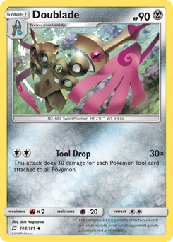 Doublade, Team Up #108, Pokémon TCG card