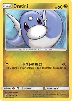 Dratini, Team Up #116, Pokémon TCG card