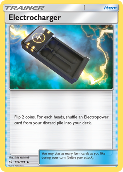 Electrocharger, Team Up #139, Pokémon TCG card