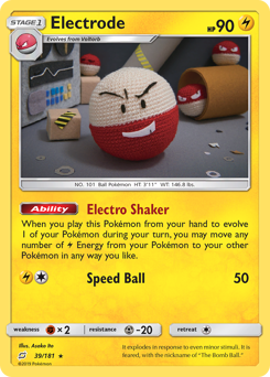 Electrode, Team Up #39, Pokémon TCG card