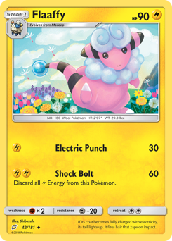 Flaaffy, Team Up #42, Pokémon TCG card