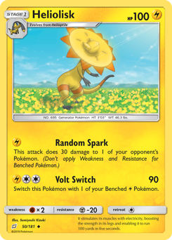 Heliolisk, Team Up #50, Pokémon TCG card