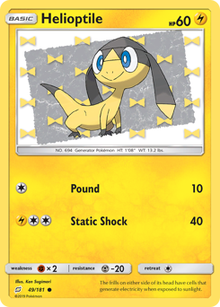 Helioptile, Team Up #49, Pokémon TCG card