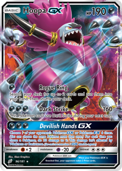 Hoopa-GX, Team Up #96, Pokémon TCG card
