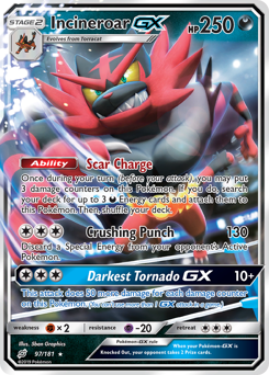 Incineroar-GX, Team Up #97, Pokémon TCG card