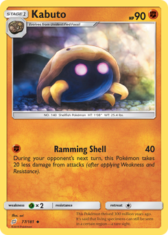 Kabuto, Team Up #77, Pokémon TCG card