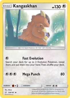 Kangaskhan, Team Up #128, Pokémon TCG card