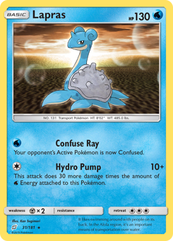 Lapras, Team Up #31, Pokémon TCG card