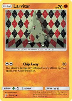 Larvitar, Team Up #79, Pokémon TCG card