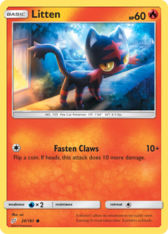Litten, Team Up #20, Pokémon TCG card