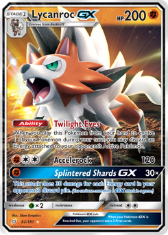 Lycanroc-GX, Team Up #82, Pokémon TCG card