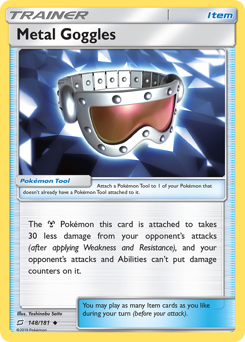 Metal Goggles, Team Up #148, Pokémon TCG card