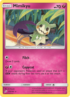 Mimikyu, Team Up #112, Pokémon TCG card