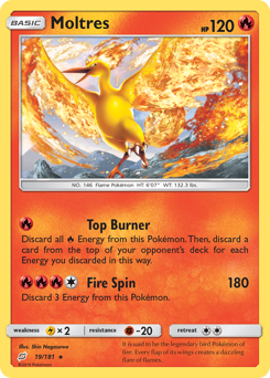 Moltres, Team Up #19, Pokémon TCG card
