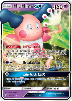 Mr. Mime-GX, Team Up #67, Pokémon TCG card