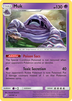 Muk, Team Up #63, Pokémon TCG card