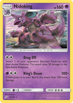 Nidoking, Team Up #59, Pokémon TCG card
