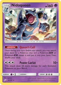 Nidoqueen, Team Up #56, Pokémon TCG card