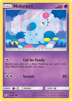 Nidoran ♀, Team Up #54, Pokémon TCG card