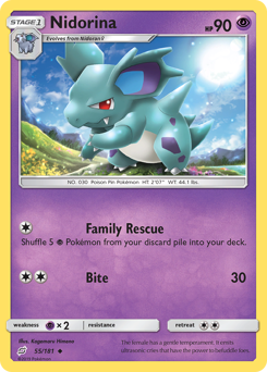 Nidorina, Team Up #55, Pokémon TCG card