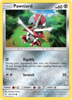 Pawniard, Team Up #104, Pokémon TCG card